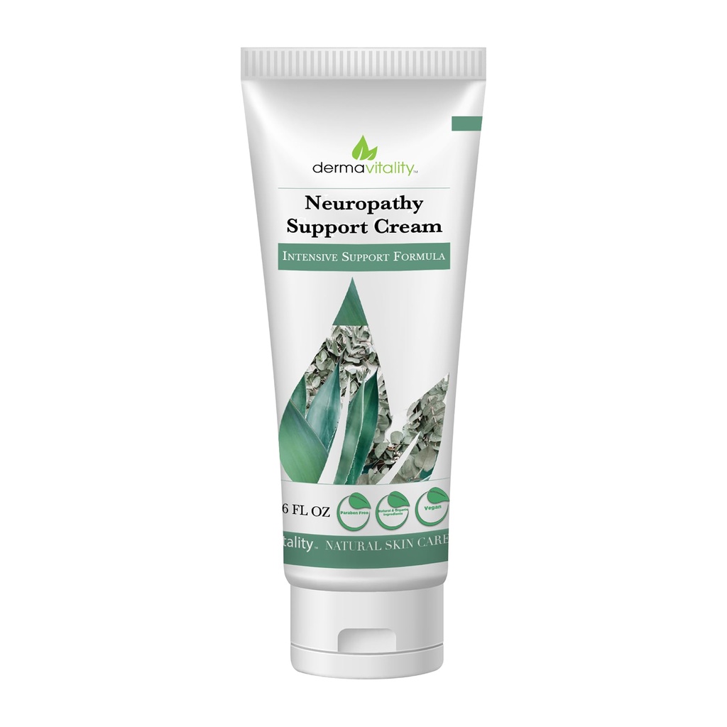 UltimateVitality Neuropathy Support Cream – Natural Organic Cream for Feet, Hands, Legs, Toes Includes Arnica, Capsicum Frutescens Fruit Extract, Peppermint a Ginger - 6 Ounces