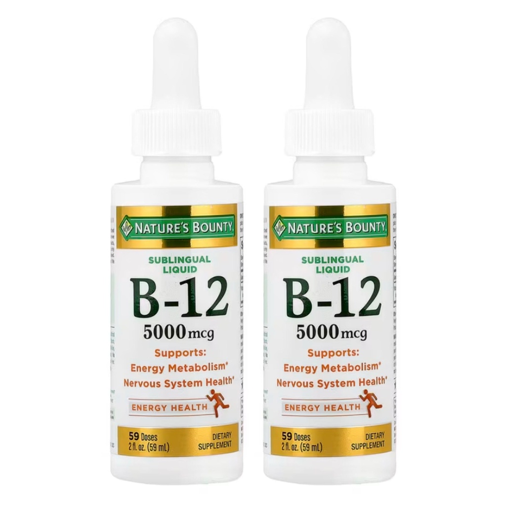 Nature's Bounty, Super Strength B-12, 5000mcg, 2 Oz (Pack of 2)