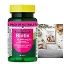 Biotin + Keratin Tablets, 10,000 mcg – 60 Count | Daily Nutrient Support + Complimentary Vitamins & Minerals Guide