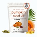 Pumpkin Seed Oil, Pumpkin Seed Oil Capsules with Saw Palmetto | 3000mg Cold Pressed | for Hair Growth - Non-GMO - 180 Softgels（N-1）