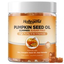 Pumpkin Seed Oil Gummies with Saw Palmetto, Pumpkin Seed Oil Extract for Hair Growth & Prostate Health, Cold-Pressed Supplements for Women Men, Vegan, Sugar Free, Lemon, 60 Chewable