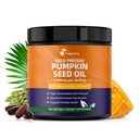 Pumpkin Seed Oil Capsules with Saw Palmetto, High Concentrated Pumpkin Seed Oil Supplement for Hair Growth, Urinary, Bladder & Prostate Health, Cold Pressed, Vegan, Non-GMO, 180 Softgels