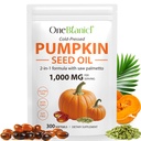WHLH & WELL-BEING Pumpkin Seed Oil Capsules, Pumpkin Seed Oil for Hair Growth, 1000mg Per Serving, 300 Count