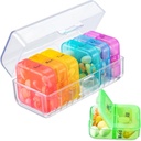 Zoksi Pill Organizer 2 ganger om dagen, ukentlig 7 dagers pille Box, Daily Am Pm Pill Organizer, Reise piller tilfelle for medisin, fiskeoljer, vitamin, Supplement