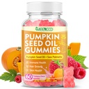 MEENCCD Pumpkin Seed Oil Gummies with Saw Palmetto, Pumpkin Seed Oil for Hair and Skin Health, Pumpkin Seed Extract for Women Men, Sugar-Free, Raspberry Flavor, 60 Count