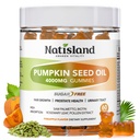 Pumpkin Seed Oil Gummies with Saw Palmetto, Cold Pressed Pumpkin Seed Oil Supplement for Hair Growth, Prostate Health & Urinary Tract Support, Sugar Free, Vegan Pineapple Flavor, 60 Count