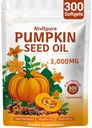 Pumpkin Seed Oil with Saw Palmetto, Vitamin D3 & Elderberry – 300 Softgels (3000mg) Pure Virgin Oil 4-in-1 Supplement for Hair Health, Prostate & Urinary Support – Non-GMO, Vegan