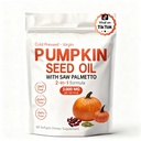 Pumpkin Seed Oil Capsules | Pumpkin Seed Oil Softgels - Cold Pressed | Portable - - Gluten Free | Non-GMO - 1 Bag / 60 Softgels