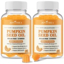 2 Pack Pumpkin Seed Oil Gummies with Saw Palmetto, Organic Pumpkin Seed Oil Supplement for Hair Growth, Youthful Skin & Prostate Health, Omega 6 9, Sugar Free, Cold Pressed, Orange Flavor, 120 Count