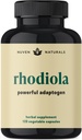 Rhodiola Rosea 600 mg | 60 Servings | Ultra Potent Rhodiola Supplement with 3% Salidroside & 1% Rosavins for Stress Support, Mood Support & Energy - Adaptogens for Calm & Focus - Gluten Free & Non-GMO