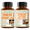 Turmeric Boswellia & Saffron Mood Support Bundle – Natural Joint, Emotional & Digestive Wellness with Turmeric Curcumin, Boswellia Serrata, Saffron Extract, and BioPerine