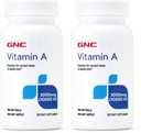 GNC Vitamin A 3000mcg Supplement, Supports Normal Vision and Healthy Skin, 180 Servings (Pack of 2)