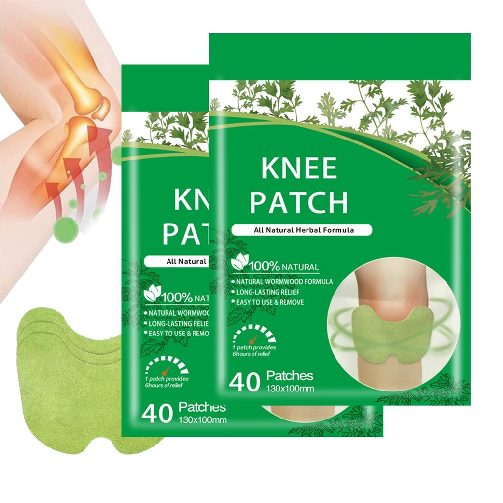 80Pcs Natural Knee Joint Patches,Herbal Patch Pad Balance,Mugwort Herbal Knee Patches,Long-Lasting Knee Comfort, Knee Joint Relief Patches