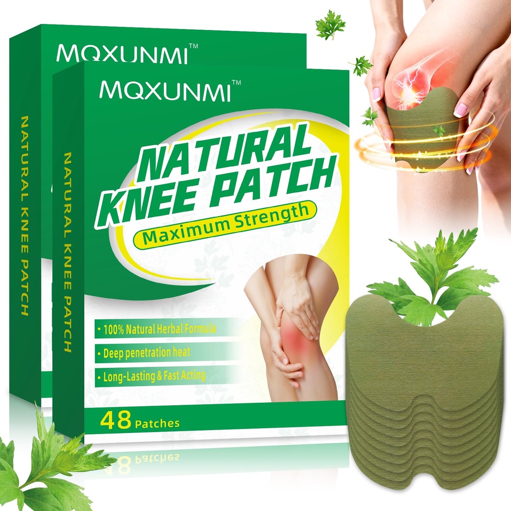 Knee Patches, 96Pcs Ultra Strength Herbal Knee Patch, Warming Herbal Patches for Knee Patch Paste Long Lasting & Fast Acting Reduction of Joint Uncomfortable