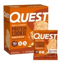 Quest Nutrition Peanut Butter Protein Cookie, 15g Protein, 1g Sugar, 5g Net Carbs, Keto Friendly, High Protein, Low Carb; 4 Count