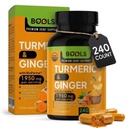 Turmeric Curcumin Supplement with BioPerine & Ginger, Turmeric Curcumin with Black Pepper 1950mg for Max Absorption Joint Support- Non-GMO Turmeric Supplement, Vegan, 240 Capsules