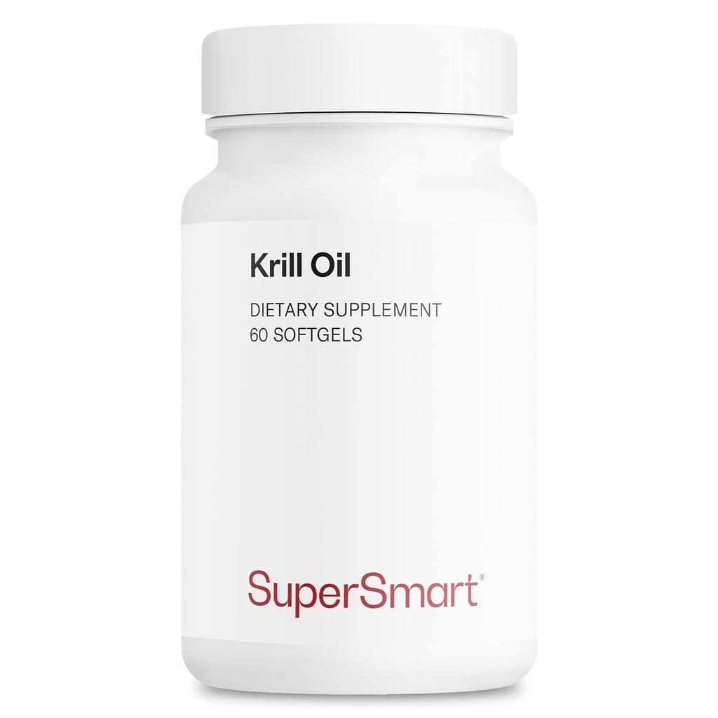 Supersmart - Krill Oil Supplement 1180mg per Day - Omega-3 (EPA & DHA) - Fatty Acids | Non-GMO & Gluten Free - 60 Softgels