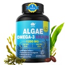 Vegan Omega 3 Supplement, Plant-Based Omega 3 DHA EPA w/Methylated B12, B6, B9, Vitamin E, Bacopa Monnieri, Ginkgo Biloba, 240cts Algae Oil Omega-3 Supplement for Brain, No Fish Taste, Non GMO, 2Pack