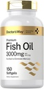 Doctor's Way Fish Oil 3000mg | 150 Softgels | Omega-3 with EPA and DHA | Non-GMO, Gluten Free Supplement