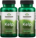 Swanson Premium Brand Kelp - Natural Iodine Source Supporting Thyroid Health - Mineral Supplement w/Iodine Source Standardized 0.4% - (250 Tablets, 225mcg Each) (Pack of 2)