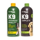 LIQUIDHEALTH Pets K9 Advanced Mobility Glucosamine Chondroitin Hip & Joint Formula & K9 Complete 8-in-1 Multivitamin - Dogs & Puppies Supplement Bundle for Joint Health, Immune Support - USA Made