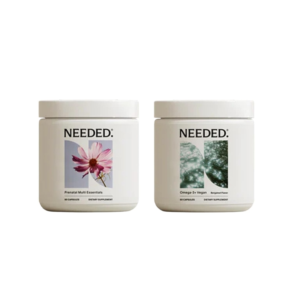 Needed. Prenatal Multi Essentials & Vegan Omega-3 Virtual Bundle | Comprehensive Pregnancy & Postpartum Support