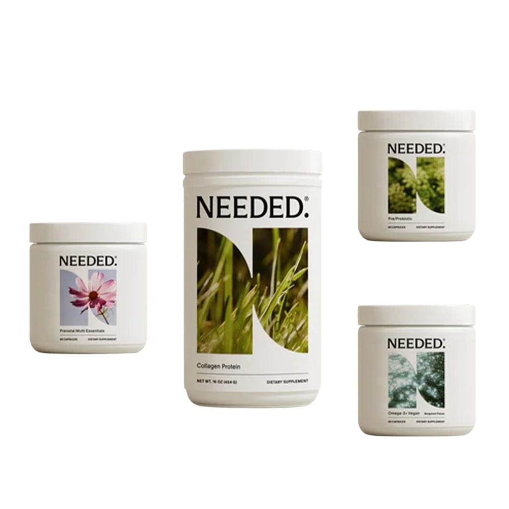 Needed. Virtual Bundle Complete Prenatal Health Bundle – Multivitamin, Omega-3, Collagen & Prebiotic-Probiotic for Pregnancy, Breastfeeding, Postpartum – 30-Day Supply