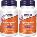 NOW Foods Supplements, Pycnogenol 100 mg (a Unique Combination of Proanthocyanidins from French Maritime Pine) with Amla, 60 Veg Capsules, (Pack of 2)