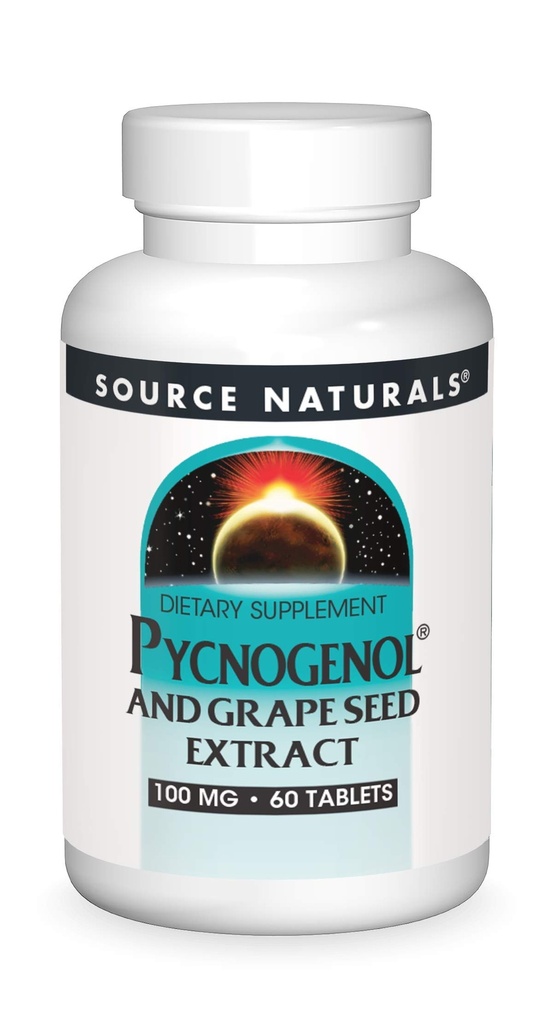 Source Naturals Pycnogenol & Grape Seed Extract 100 mg Dietary Supplement - 60 Tablets