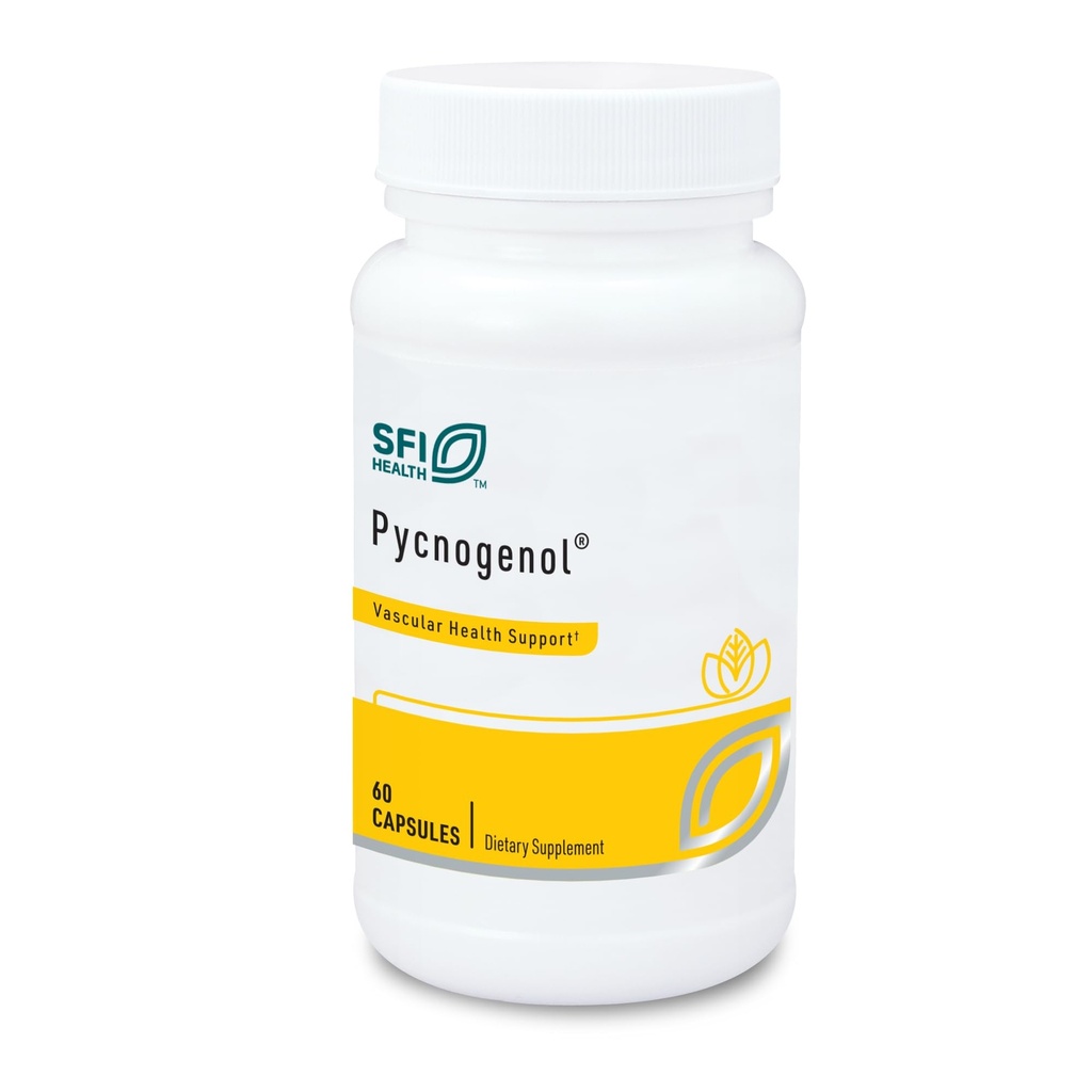 Klaire Labs SFI Health Pycnogenol 50 mg - Hypoallergenic Antioxidant Supplement with French Maritime Pine Bark Extract - Gluten-Free, Soy-Free 50mg Pycnogenol Extract (60 Capsules)