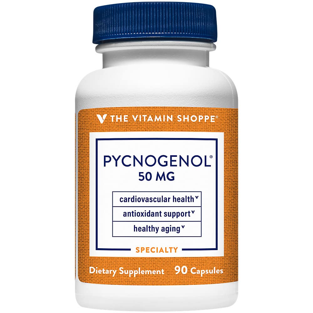 The Vitamin Shoppe Pycnogenol 50mg Antioxidant that Supports Cardiovascular, (90 Capsules)