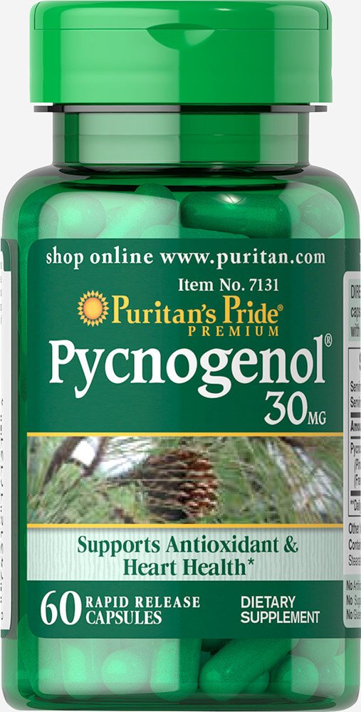 Puritan's Pride Pycnogenol 30 mg Tablets, 60 Count