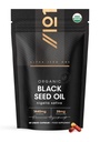 ALPHA01 Organic Black Seed Oil Capsules 1440mg – 4X% Thymoquenine - 60 Count – Ethiopian Nigella Sativa - 100% Cold Pressed & Virgin Cumin Seed Oil