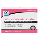 Quality Choice Enteric Coated Women's Laxative Bisacodyl 5mg. Tablets 30 Count, Boxes (Pack of 6)