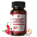 Cayenne Pepper Enteric-Coated Capsules - 18 in 1 Concentrated Complex w/High Potency Nutrient Moringa, Hawthorn, L-Arginine & D3K2 - Supports Circulation, Heart & Digestion* - Natural | GMP, 120 Ct