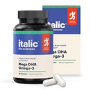 Mega DHA Omega-3 1300mg – 800mg DHA, 500mg EPA – Brain Health Supplement for Memory, Focus & Mental Clarity – High Potency Fish Oil – Non-GMO, Third-Party Tested – 60 Capsules