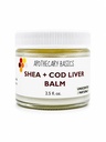 Organic Shea Butter & Cod Liver Oil Ointment - Handmade Skin Balm with Vitamins A & D - Moisturizing Balm for Dry Skin - 2.5 oz