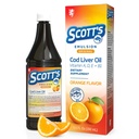 SCOTT'S EMULSION Cod Liver Oil Liquid for Kids – Orange Flavor – Supports Growth, Immunity & Bone Health – Rich in Omega 3 & Vitamins A+D – Easy-to-Take Fish Oil – 6.5 Fl Oz