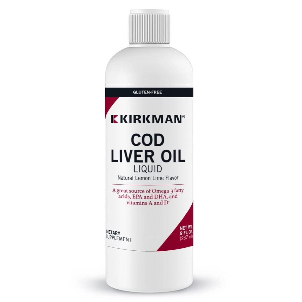 Kirkman Labs Cod Liver Oil Liquid - Lemon Lime Flavor