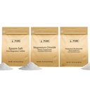 Pure Original Ingredients Potassium Bicarbonate, Magnesium Chloride, & Epsom Salt Bundle, (1lb) Food Safe, Cleaning & Cooking
