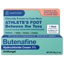 WELMATE Athletes Foot Treatment, Butenafine Hydrochloride 1% Prescription Strength - Antifungal Foot Fungus Cream, 1 Week, Greaseless & Odorless - Jock Itch, Ringworm Relief, 1 oz