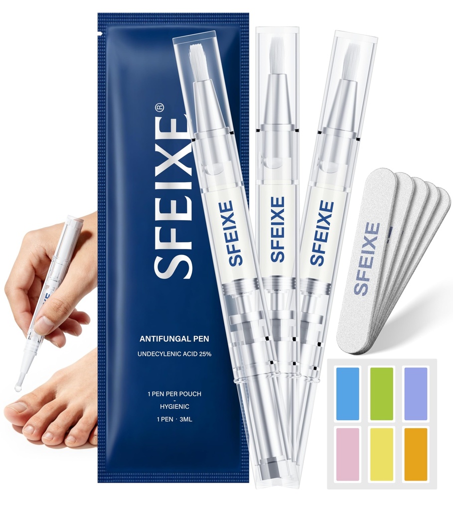 FSA Eligible HSA Extra Strength Athlete‘s Foot & Toenail Fungus Treatment Pen – Maximum OTC Antifungal with 25% Undecylenic Acid, Precision Applicator for Itch Relief & Nail Care
