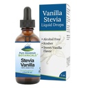 Vanilla Stevia Liquid Drops Flavored with Natural Sweet Vanilla - Alcohol Free & Kosher - 2oz Glass Bottle