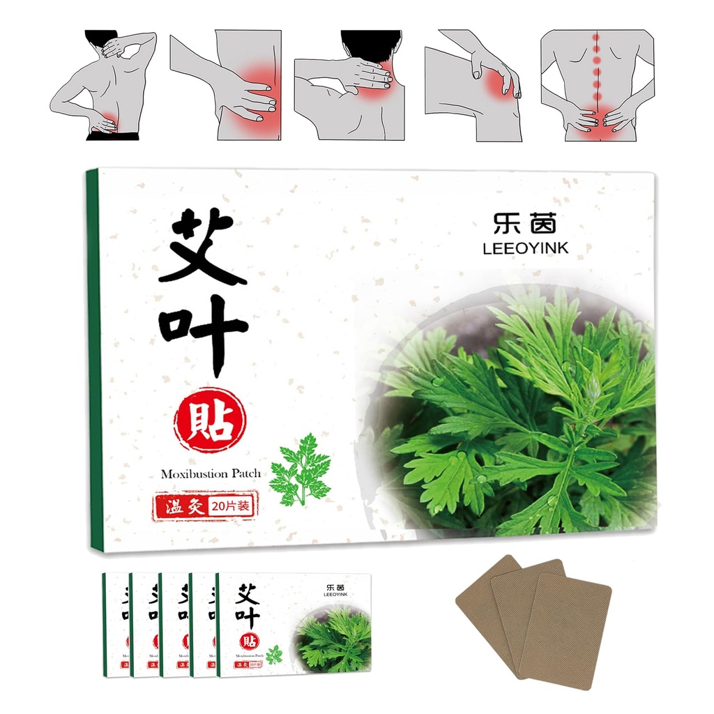 (120pcs) Moxibustion Patches – Extra Value Moxa Stickers for Knee, Shoulder, Back & Joint Relief – Natural Herbal Heat Therapy with Mugwort, 艾灸贴,10-Hour Long-Lasting Comfort