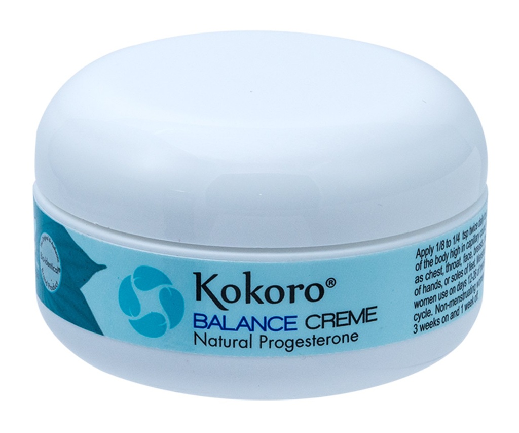 Kokoro Balance Creme for Women | Skin Moisturizing | 2oz Jar | No Phytoestrogens | Recommended Since 1996 in What Your Doctor May Not Tell You About Menopause by John R Lee, MD