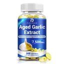 Aged Garlic Extract – Odorless Organic Garlic Supplement, Supports Immune Health & Heart Function, 2 Years Matured for Antioxidant Wellness, Natural Herbal Supplements, Non-GMO - 300 Softgels