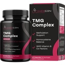 TMG Trimethylglycine Supplement with Methyl B Complex - 500mg Betaine TMG Supplement with Methylated Vitamin B Co Factors for Homocysteine Heart & Liver Support - Vegan & Non-GMO (1 Month Supply)