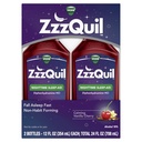 ZzzQuil Liquid Sleep Aid, Diphenhydramine 50mg HCl, Calming Vanilla Cherry Flavored, Nighttime Sleep Aid Liquid, Sleep Aids for Adults, 2 Pack, 24 FL OZ