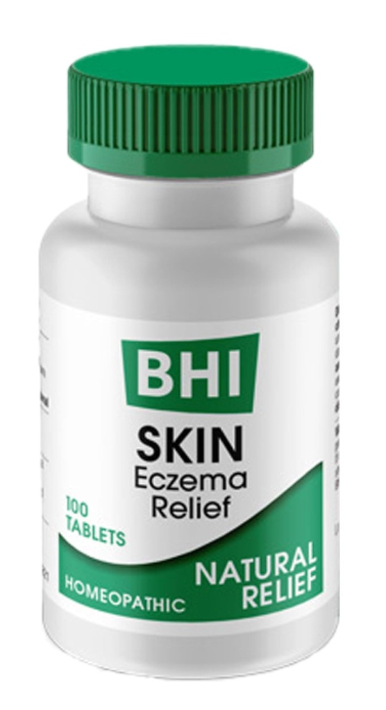 MediNatura BHI Skin Eczema Relief - Tablets That Relieve Skin Irritation & Redness - Fast-Acting, Easy-to-Use & Chewable - 100 Count