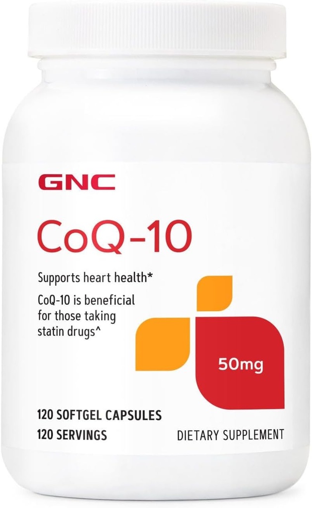 GNC CoQ-10 50mg,  Support Heart Health, 120 Count